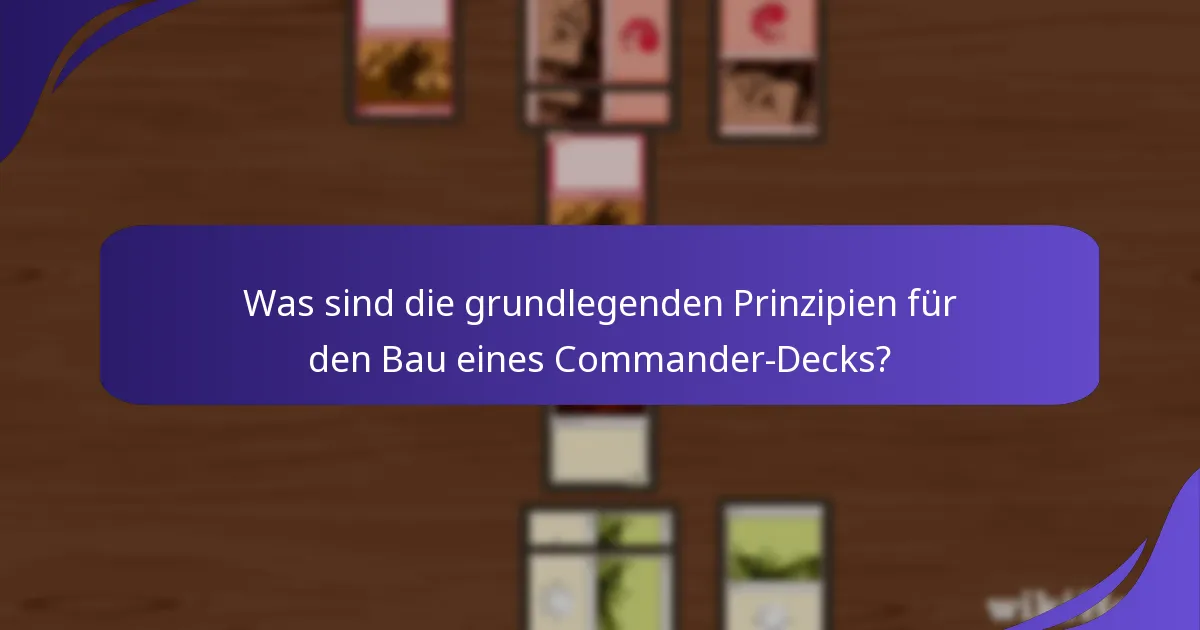 Welche Commander sind derzeit beliebt und effektiv?