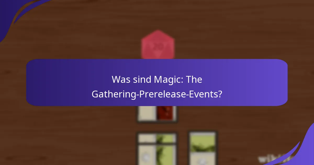 Wo kann ich Magic: The Gathering-Prerelease-Events finden?