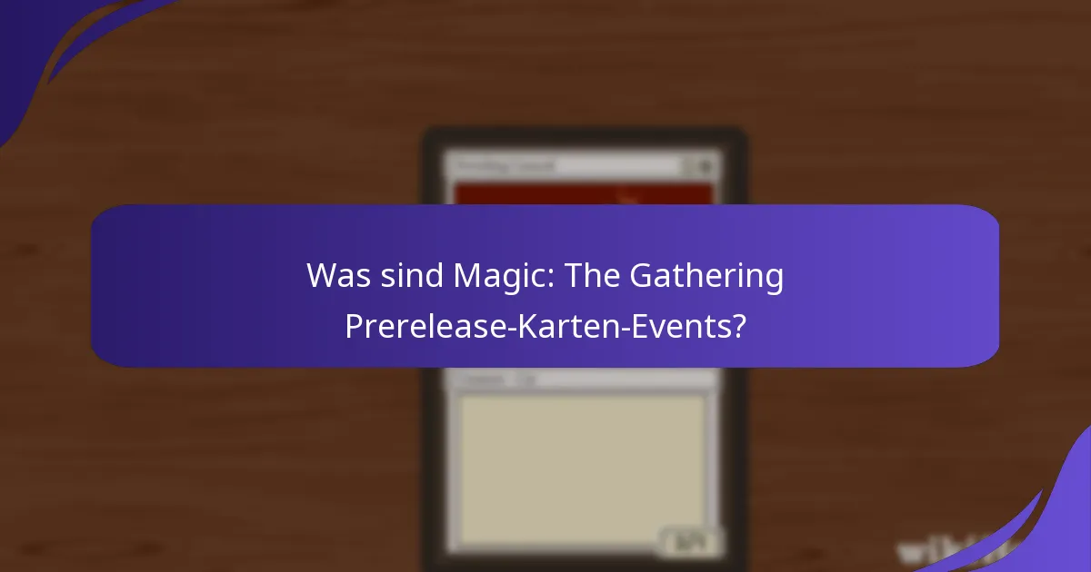Wie melde ich mich für ein Magic: The Gathering Prerelease-Event an?